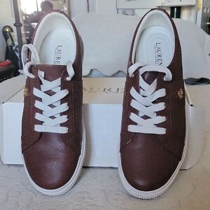 LAUREN RALPH LAUREN Brown Women's Casual Sneakers